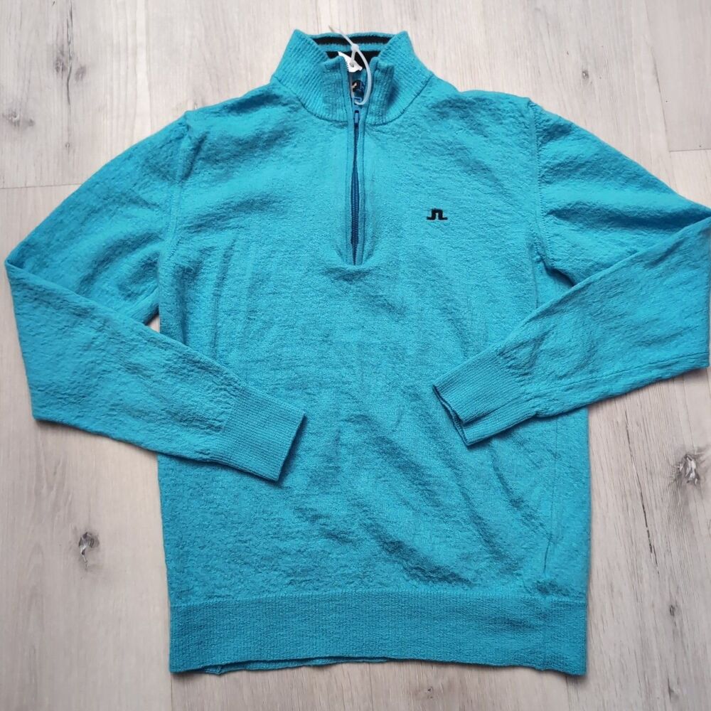 NWOT J. Lindeberg Kian Merino Wool Sweater Womens Size XL Vibrant Blue Soft